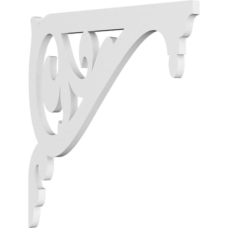 Ekena Millwork Carrillo Architectural Grade PVC Bracket, 5/8"W X 14"D X 14"H BKTP01X14X14CI